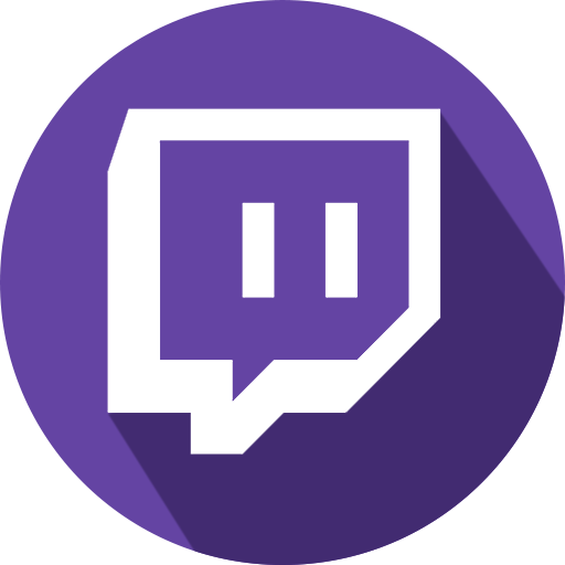 Twitch logo in purple and white
